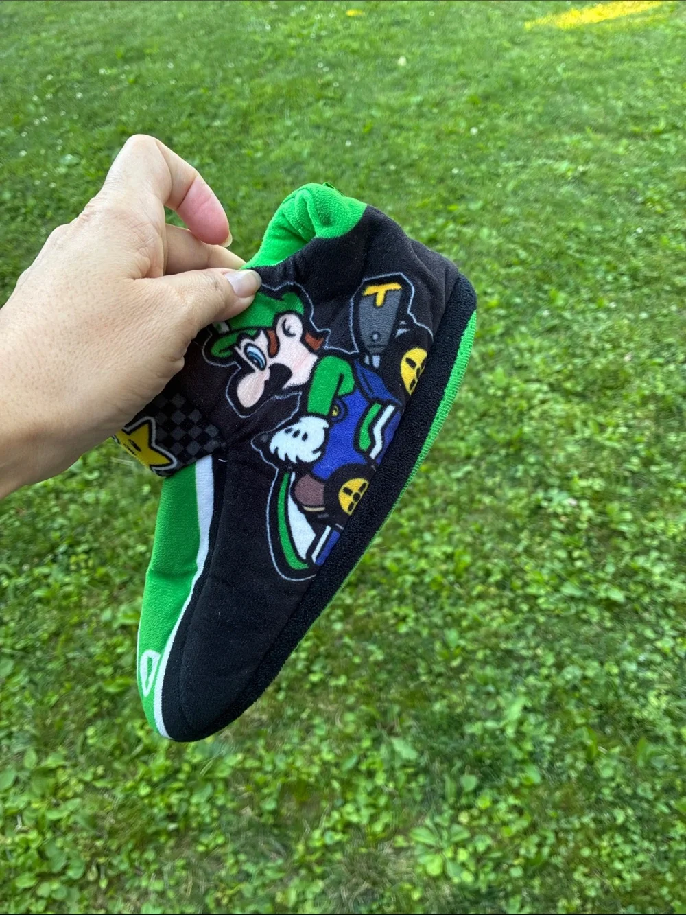Kids Black & Red Character Slip-On Shoes